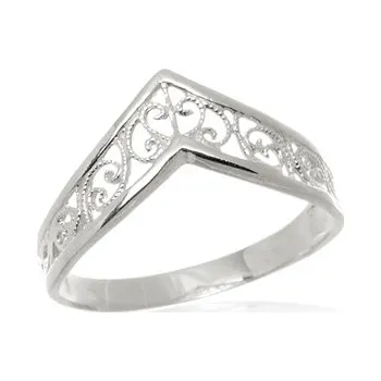 Prsten Dámský stříbrný prsten špička STRP0592F