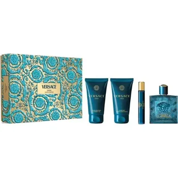 Pánský parfém Versace Versace Eros SET: Parfumová voda 100ml + Parfumová voda 10ml + Balzám po holení 75ml + Sprchový gél 75ml Pre mužov Parfumovaná voda