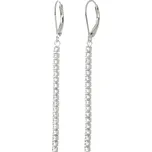 Dámské stříbrné visací naušnice s čirými zirkony STNAU1946F