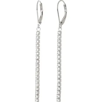 Náušnice Dámské stříbrné visací naušnice s čirými zirkony STNAU1946F