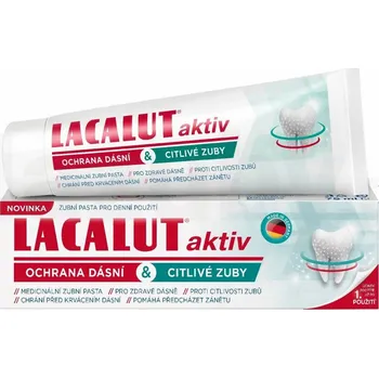 zubní pasta Lacalut Aktiv ochrana dásní & citlivé zuby 75 ml