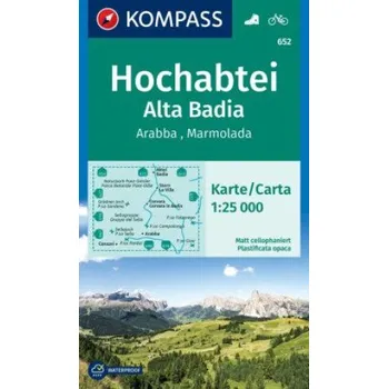 KOMPASS Wanderkarte 652 Hochabtei / Alta Badia, Arabba , Marmolada 1:25.000 – (DE)