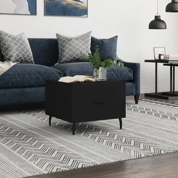 Konferenční stolek Nábytek XL Konferenční stolek černý 50 x 50 x 40 cm kompozitní dřevo 829430