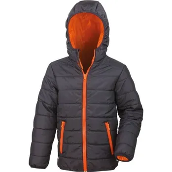 Chlapecká bunda R233JY prošívaná bunda dětská XS black/orange