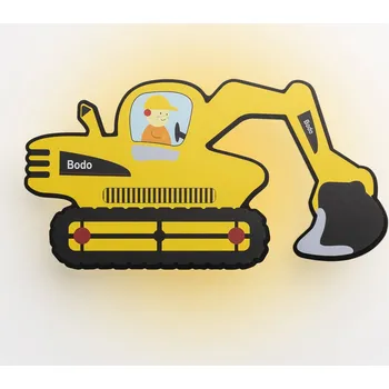 Lampička Elobra LED nástěnné svítidlo bagr se zástrčkou, žluté, stmívatelné žlutá, černá 1 x 4 W LED - Doprava zdarma