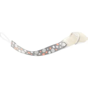 klip na dudlíky BabyOno BABYONO Klip na dudlík šedo/oranžový 0m+