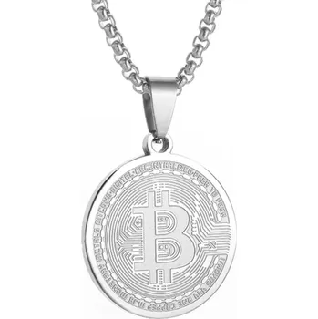 Přívěsek Blingstar Přívěsek Bitcoin - nerez ocel - silver P2498