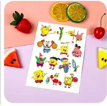 Odstranitelné tetování Dětské dočasné tetování - SPONGE BOB (B) (Značka: TAKARA TOMY)
