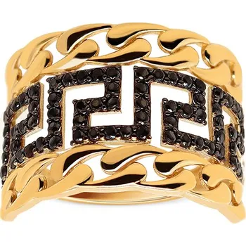 Prsten Extravagantní prsten se simulovaným onyxem Della IZ31444 + dárkové balení LUXUS zdarma