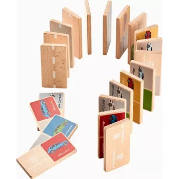 PORSCHE Dominoes set Domino ze dřeva 28 dílů