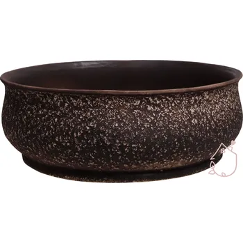 Květináč Velký keramický květináč Vroubek s otvorem pro odtok vody