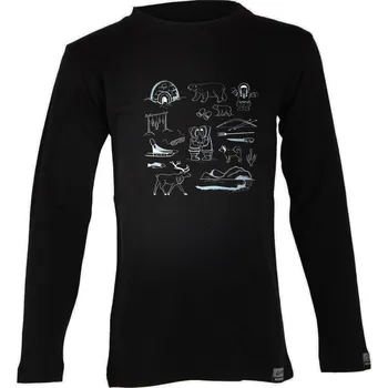 Dámská mikina LASTING Dětské merino triko LOTY 110 ČERNÁ