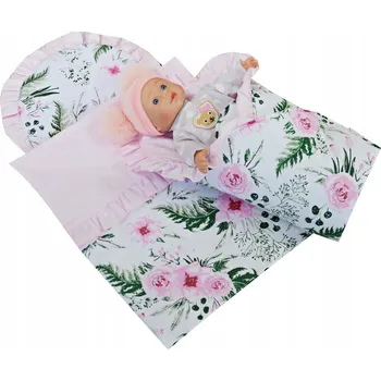 Povlečení POVLEČENÍ ZAVINOVAČKA PRO PANENKY POLŠTÁŘ PEŘINKA SADA DO KOČÁRKU VELKÁ