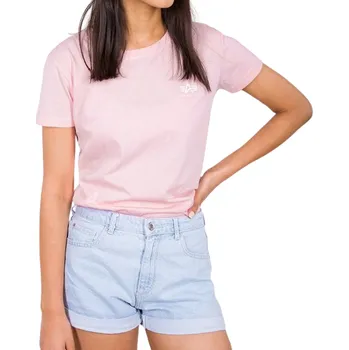 Dámské tričko Alpha Industries Dámské Triko s krátkým rukávem Basic T Small Logo Wmn Rúžová M