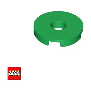 Stavebnice LEGO LEGO® Dílky LEGO Kruhová Dlaždice 2x2 S otvorem / 15535 Barva: Zelená 15535