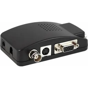 Video kabel XtendLan Převodník Video PAL na VGA, s možností nastavení jas/kontrast, až 1280x1024, scaler, 5V-19V DC