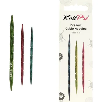 Jehlice Pomocné dřevěné jehlice KnitPro Dreamz 3 kusy
