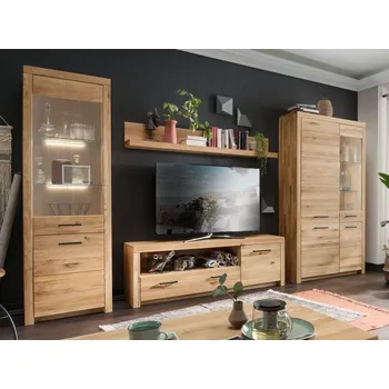 Komoda Dubový nábytek z masivu do obývacího pokoje LOMMA 9 (černé úchyty) 100% masiv