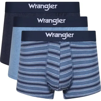 Boxerky pánské boxerky WRANGLER - DMRLS/STRIPE - 3 ks - M (Wrangler Trunk 3pk)
