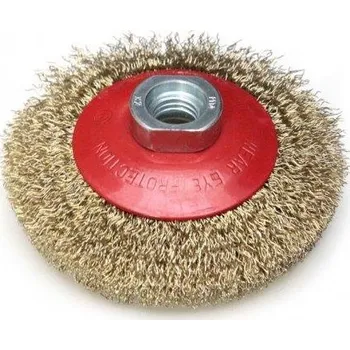 Brusný kotouč Brusný kartáčový kotouč 115 mm, miskový, mosazný