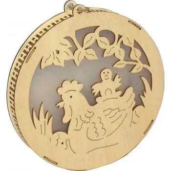 Závěs Dekorace na zavěšení béžová 21x3x21 cm