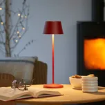 LOOM DESIGN LED dobíjecí lampa na terasu Modi rubínově červená 36 cm CCT - Doprava zdarma