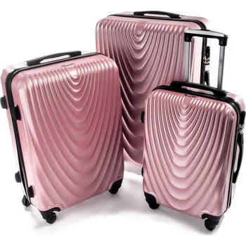 Cestovní kufr RGL 663 růžový metalický S