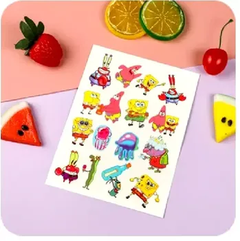 Odstranitelné tetování Dětské dočasné tetování - SPONGE BOB (C) (Značka: TAKARA TOMY)