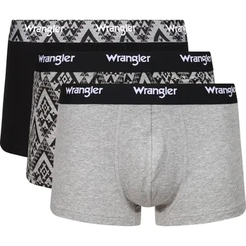 Sada pánského spodního prádla pánské boxerky WRANGLER - GMRL/PRNT/BLK - 3 ks - L (Wrangler Trunk 3pk)