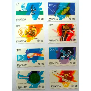 Sběratelství Sestava známek Rwanda - kosmos, letectví