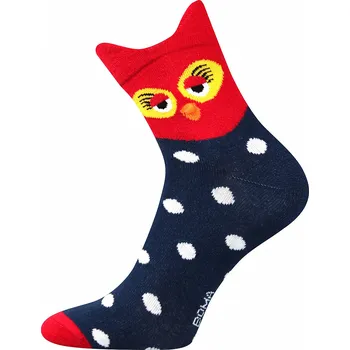 Dámské ponožky Ponožky Xantipa modré, Sovička (Ponožky se sovou, dárky sovy)