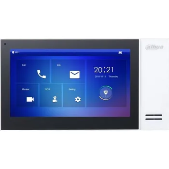Bezpečnostní kamera DAHUA TECHNOLOGY Dahua Bytový monitor IP touch 7" 1024x600 Ethernet PoE 802.3af paměť CZ menu bílý