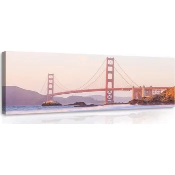 Obraz Postershop Obraz na plátne: Golden Gate Bridge (4) - 145x45 cm