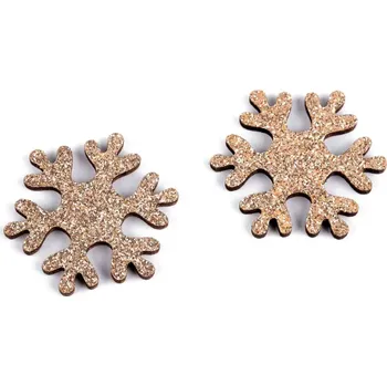 Vánoční dekorace Sněhová vločka - zlatá