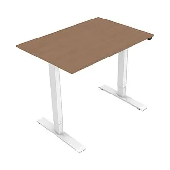 Psací stůl Pracovní stůl, elektricky nastavitelná výška, buk, 75x140cm, rozsah 500 mm, 100V-240V, bílý, 70 kg nosnost, ergo