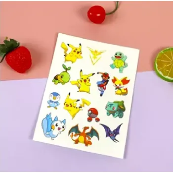 Odstranitelné tetování Dětské dočasné tetování - POKÉMON (4) - PIKACHU B (Značka: TAKARA TOMY)