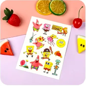 Odstranitelné tetování Dětské dočasné tetování - SPONGE BOB (A) (Značka: TAKARA TOMY)