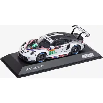 autíčko PORSCHE 911 RSR Goodbye #91 Ltd Model 1:43 startovní číslo 91 bílá (Sběratelský model, tlakově litý.)