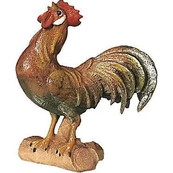 Vánoční dekorace Ornatis Kohout Provedení: Malované, Velikost stojících figur dospělých postav: 10 cm Dřevěná vyřezávaná soška kohouta