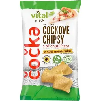 Chips Vital Snack čočkové chipsy s příchutí pizza 65 g