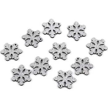 Vánoční dekorace Sněhová vločka s glitry na zavěšení