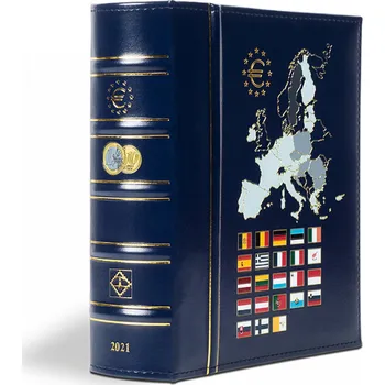 Obal pro sběratelský předmět Leuchtturm Album VISTA, výroční album 2021, s kazetou, modrá