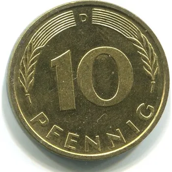NĚMECKO. 10 pfennig 1994/D