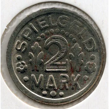 NĚMECKO. Herní žeton. 2 spielgeld mark.