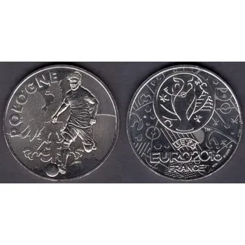 Fotbal. Medaile ze série UEFA EURO 2016. Polsko.