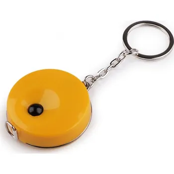 metr Svinovací metr / přívěsek na klíče německá kvalita, délka 150 cm 2 žlutá