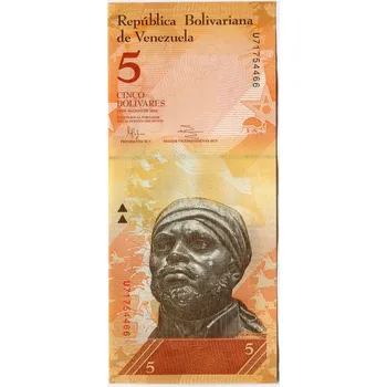 Sběratelství VENEZUELA. 5.000 bolivares 2014. Pi. 89g.
