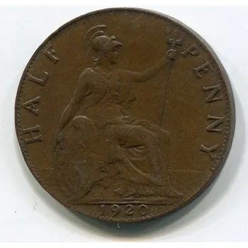Sběratelství VELKÁ BRITÁNIE. 1/2 penny 1920.