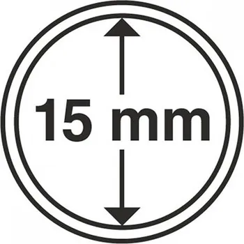 Obal pro sběratelský předmět Leuchtturm Kapsle na mince do Ø 15 mm - 10 kusů v balení