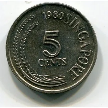 SINGAPUR. 5 cents 1980.